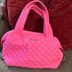 MZ Wallace Vibrant Pink Quilted Shoulder Bag/ cross body